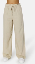 ONLY Onlcaro Wide Linen Bl Pant Oxford Tan S/32