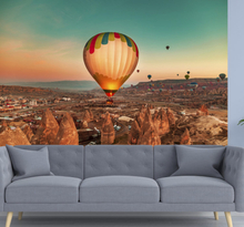 Hete luchtballon landschap fotobehang