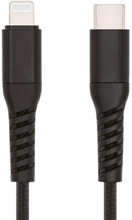 Linocell Premium Kevlar USB-C- till Lightning-kabel Svart 2 m