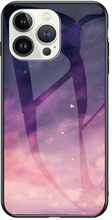 Starry Sky Pattern Design Phone Case til iPhone 14 Pro , Fall Prevention TPU Bumper hærdet glas PC B