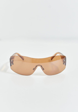 Gina Tricot - Rimless sunglasses - Solbriller - Brown - ONESIZE - Female