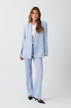 Gina Tricot - Oversize linen blend blazer - Dressjakker - Blue - 38 - Female