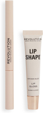 Makeup Revolution Lip Shape Kit Brown Nude - 10,5 ml