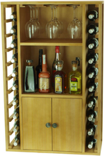 FARO - Winerex - 20 flasker + skap og hyller Hvitbeiset furu