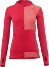 Aclima Aclima Women's WarmWool Hoodsweater with Zip Jester Red/Spiced Coral/Spiced Apple Underställströjor XL
