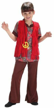Maskeraddräkt för barn Party Hippie 7-9 år Hippie 5 Delar