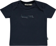 IMPS&ELFS Rundhals T-Shirt weiches Baby Kurzarm-Shirt Futurist Dunkelblau