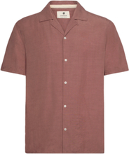 Akkurt S/S Placket Detail Tops Shirts Short-sleeved Brown Anerkjendt