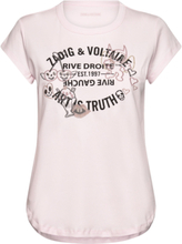 Woop Ico Blason Multicusto Lur Designers T-shirts & Tops Short-sleeved Pink Zadig & Voltaire