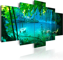 Canvas Tavla - Turquoise seclusion - 100x50