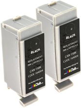 inkClub Inktpatroon zwart 5.5ml, dubbelpak KCB228-2 Replace: BCI-15BK
