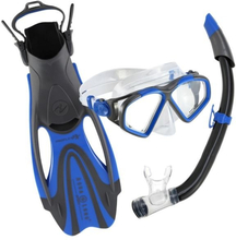 Aqua Lung Sport Schnorchel Set Hawkeye blau / dunkelgrau Größe: L.