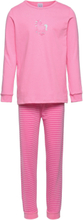 Girls Pyjama Long Pyjamas Sett Rosa Schiesser*Betinget Tilbud