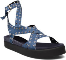 Sandals Denim Catalogna Designers Sandals Flat Blue Ba&sh