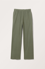 Relaxed Fit Linen Blend Trousers - Green