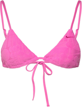 Nike Retro Flow Terry Bikini Top Sport Bikinis Bikini Tops Triangle Bikinitops Pink NIKE SWIM