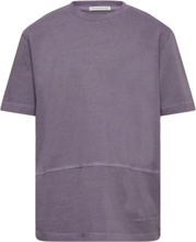 Garment Dye T-Shirt Tops T-Kortærmet Skjorte Purple Tom Tailor