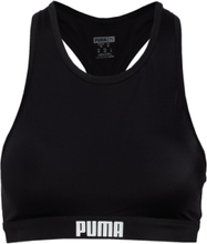 Puma Swim Women Racerback Swim Top Sport Bikinis Bikini Tops Bandeau Bikinitops Black Puma Swim