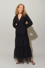Gina Tricot - Lace detail maxi dress - midikjoler - Black - 40 - Female