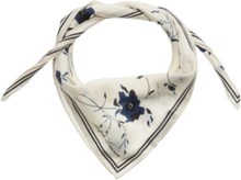 Indigo Floral Silk Habotai Square Scarf Accessories Scarves Lightweight Scarves Cream Lauren Ralph Lauren
