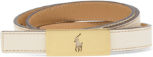 Polo Id Reversible Vachetta Leather Belt Bælte Gold Polo Ralph Lauren