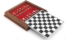 Komplett Schack set 237 MAGNETIC CHESS SET Metal Chess Pieces Gold/Silver plated + wooden/alluminium Chess Board