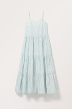 Tiered Poplin Maxi Dress - Turquoise