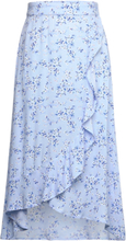 Skirt Long With Flounce Dresses & Skirts Skirts Midi Skirts Blue Lindex