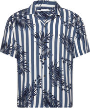 Jjjeff Resort Aop Shirt Ss Tops Shirts Short-sleeved Blue Jack & J S