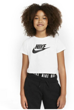 Børne Kortærmet T-shirt OLDER KIDS CROPPED Nike DA6925 102 Hvid 100% bomuld L
