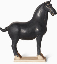 Häst svart keramik 26 cm