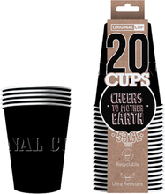 Party Cups Papper Svart - 20-pack