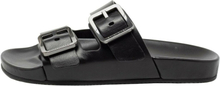 Balenciaga Black Leather Mallorca Flat Sandals