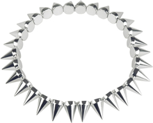 Halsband med Nitar Silver