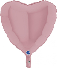 Hjärtballong Matt Pastellrosa 46 cm