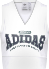 Adidas Originals Class Of 72 Crop Vest T-shirts & Tops Sleeveless Hvit Adidas Originals*Betinget Tilbud