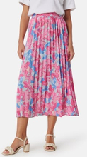 ONLY Onlalva Midi Plisse Skirt Pink/Patterned L