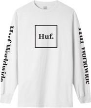 HUF Essentials Domestic Herren Langarm-Shirt Baumwoll-Pullover TS00146 Weiß