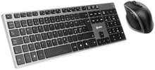 Voxicon Slim Metal Keyboard 290 Grey +pro Mouse Dm-p30wl Nordisk