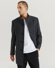 Pour Rock Stand Up Collar Coat Grå