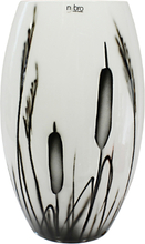 Nybro Crystal - Dunkjevle vase 20 cm hvit