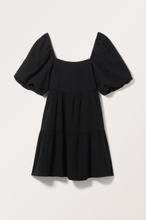 Puffy Cotton Babydoll Dress - Black