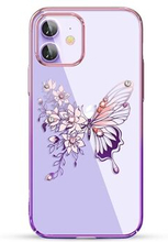 KINGXBAR Butterfly Series Luxury Authorized Swarovski Crystals Clear PC Phone Case til iPhone 12 Pro