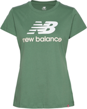 Essentials Stacked Logo Tee T-shirts & Tops Short-sleeved Grønn New Balance*Betinget Tilbud