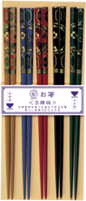 Kawai Susutake-Komon 5 par ätpinnar med Japansk dekor
