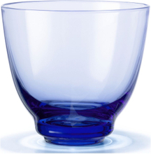 Flow Vandglas 35 Cl Mørk Blå Home Tableware Glass Drinking Glass Blue Holmegaard
