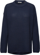 Textured Knitted Jumper Tops Knitwear Jumpers Navy Esprit Casual