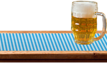 Blå och Vit Rutig Bordslöpare 600x65 cm - Beer Party