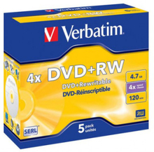 DVD+RW VERBATIM 4,7GB 5/fp