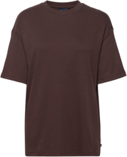 Ally Organic Cotton/Modal Over D Tee T-shirts & Tops Short-sleeved Brun Lexington Clothing*Betinget Tilbud